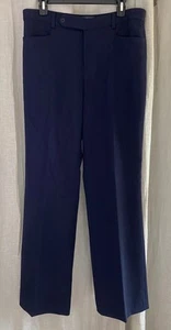 Lauren Ralph Lauren Navy Blue 100% Wool Adelle Trouser Size 10 Classic Pants - Picture 1 of 7