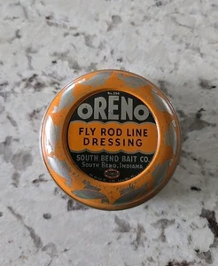  Vintage South Bend Bait Co. No. 256 Oreno Fliegenrute Schnur Dressing Dose - Bild 1 von 6