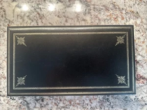 Swank signiert Herren schwarz Manschettenknopf Krawattennadel Ring Etui Box Schweden Philippe Vintage - Bild 1 von 6