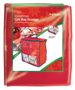 Northlight 19.5" Red Christmas Gift Bag Storage - Picture 1 of 3