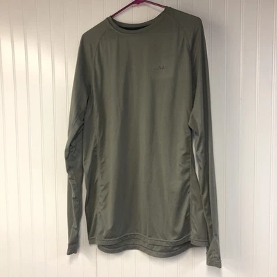 Camisa Cabelas Capa Base Gris Cuello Redondo Polartec Tejido Gofre Térmico Para Hombres XLT Foto 1 de 4