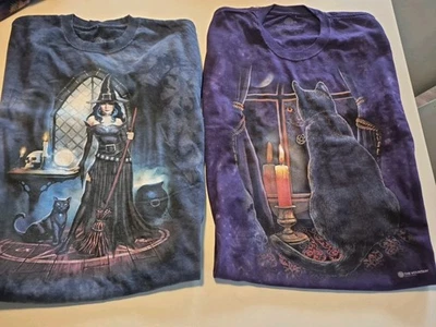 Camiseta The Mountain Tie Dye XLarge Bruja Gato Negro Foto 1 de 4