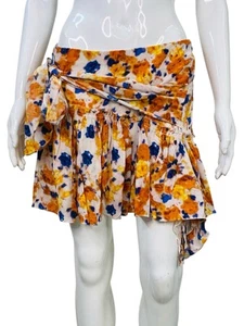 Isabel Marant Women's Abstract Printed Ruffle Filao Silk Mini Skirt M 38 - Picture 1 of 15