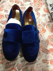 Mezlan Herren Palance Samt Halbschuhe Marineblau Größe 11 1/2 - Bild 1 von 5