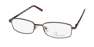 NEW ELEGANCE EL212 GLASSES METAL & PLASTIC 52-17-135 WOMENS BROWN FULL-RIM - Imagen 1 de 8