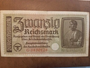 20 Reichsmark alt Reichskreditkassenschein Berlin Brandenburger Tor - Bild 1 von 2