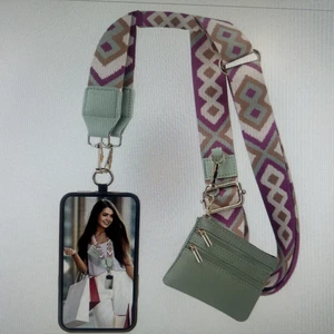 Phone Strap with Zippered Pouch,3 in 1 Clip and Go Strap for Phone with Wallet - Picture 1 of 14