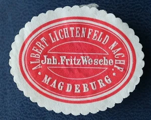 ALBERT LICHTENFELD NACHF. Jnh. Fritz Wesche MAGDEBURGO - sello de carta - #M200 - Imagen 1 de 3