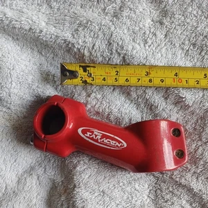 Used Saracen Alloy Handlebar Stem 20° 90mm 2 Bolt. Retro Classic MTB Red. - Picture 1 of 3