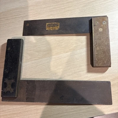 Vintage Marples 9" Carpenters Square plus 1 other woodworking tools carpentry  - Image 1 of 4