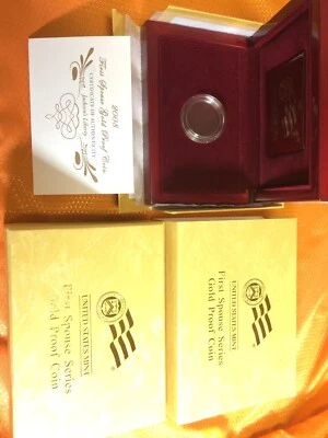 2008-W Proof $10 Gold Andrew Jackson First Spouse BOX OGP and COA (X-21) NO Coin - Image 1 of 4