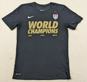 Nike Tee Dri-Fit Athletic Fit US Soccer Team World Champions Black/Gold Men's S - Picture 1 of 12
