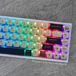 Retro Shimmer Keycaps set PBT Dyesub Pudding for Cherry MX Mechanical Keyboards - Picture 1 of 10