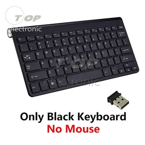 USB Wireless Slim Keyboard and Cordless Mouse 2.4GHZ Combo Kit Set PC Laptop - Picture 1 of 20