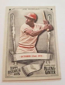 2021 Allen & Ginter - Joe Morgan - Cincinnati Reds - Historical Hits Insert - Picture 1 of 2