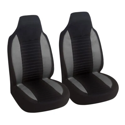 High Back Bucket Seat Fabric Car Seat Covers Protector Front Interior Accessory - Image 1 of 4