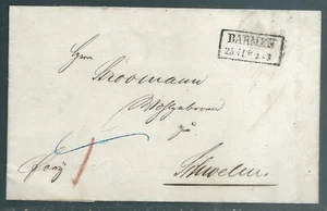 GERMANY 1853 cover Barmen postmark - Picture 1 of 2