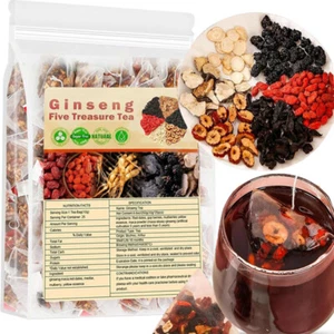 5er Box/125 Beutel Ginseng Five Treasure Tee - Nierenunterstützung, rote Dattel Kräutermischung - Bild 1 von 20