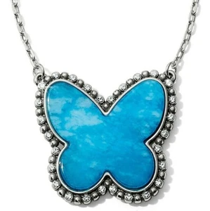 NWT Brighton Twinkle Volar Turquoise Quartz Butterfly Pendant Necklace $78 - Picture 1 of 7