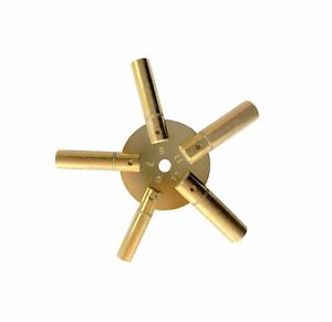 Proops Brass Clock Spider Winding Keys, 5 Sizes, Odd 5-13. J1468