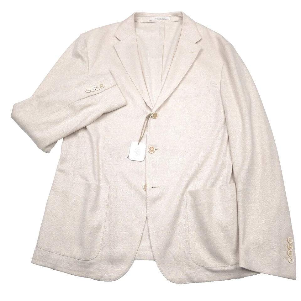 $1295 Eleventy Sand Jersey Unstructured Slim Fit Sport Coat Men US 42 (Italy 52) - Image 1 of 4