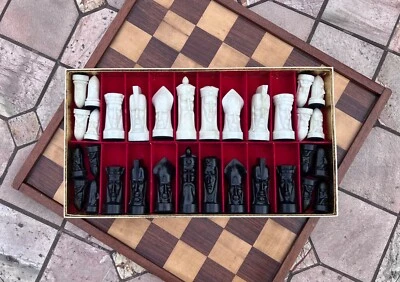 Ajedrez esculpido gótico Ganine 1957 vintage - edición torneo - ¡4,5"" reyes! Foto 1 de 4