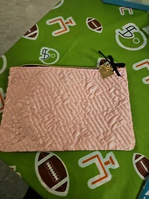  Ipsy Glam Makeup Bag, Pink,  Black Gold Heart  Bag  ONLY - Image 1 of 3