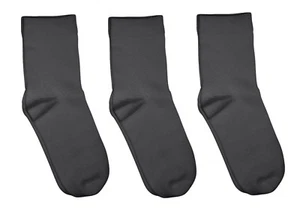 Kids School Solid Color Bamboo Seamless Socks 3 PACK Collection by Rambutan  - Picture 1 of 8