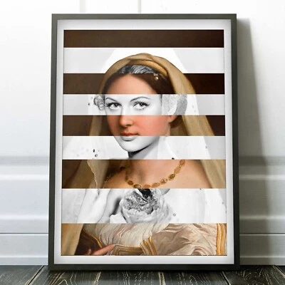 Mujer de Rafael con velo y Hedy Lamarr - Póster Lienzo Obra de Arte Foto 1 de 4