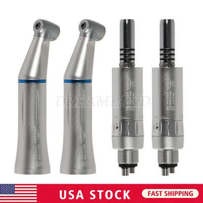 Dental Slow Low Speed Handpiece Push Contra Angle NSK Style Air Motor 4Holes - Image 1 of 4