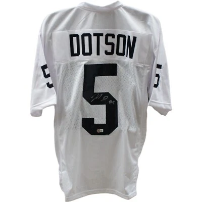 Johan Dotson Autographed/Signed White College Style Jersey Beckett 45999 - Image 1 of 4