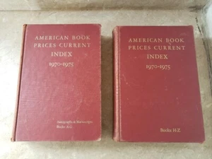 AMERICAN BOOK-PRICES CURRENT INDEX 1970-1975 - Bild 1 von 4