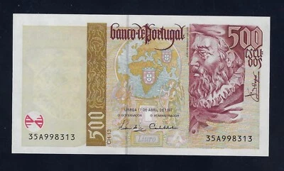 PORTUGAL 500 Escudos APRIL 1997 P-187 UNC - Image 1 of 2