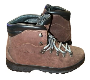 Stivali LL Bean da uomo taglia 10,5 marroni scamosciati outdoor escursionismo Vibram nabuk - Foto 1 di 6