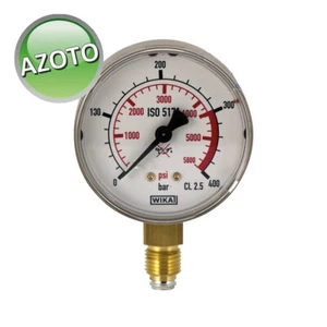 3S 0-400 BAR DRUCKMESSGERÄT FÜR STICKSTOFF 1/4 ANSCHLUSS MIT DICHTUNG - Bild 1 von 1