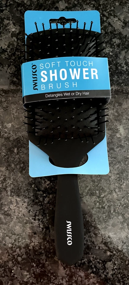 NEW Swissco Soft Touch Paddle Hair Brush – Wet or Dry, All Hair Types - Image 1 of 1