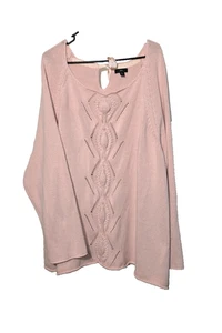 Ellos Pullover 4X Rosa Grobstrick Zopfmuster Femme Stretch Pulli Langarm Bequem - Bild 1 von 12