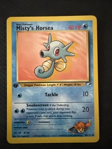 Pokemon Misty's Horsea 86/132 1st Edition Card Gym Heroes Set - Picture 1 of 2