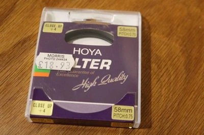 hoya HMC filter close up +4 58.0s camera lens filter pitch 0.75 - Image 1 of 3