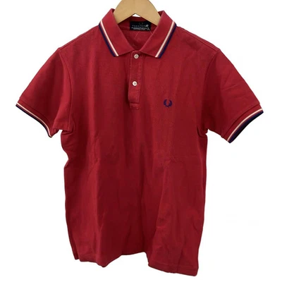 Auténtica camisa polo para hombre FRED PERRY - rosa azul blanco Foto 1 de 4