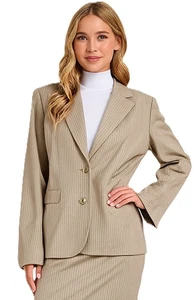 Banana Republic Damen Nadelstreifen Baumwollmischung Blazer Größe: 14 - Bild 1 von 12