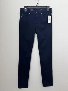 Pantalones de mezclilla para mujer AG Adriano Goldschmied azul marino oscuro The Prima Cigarette Leg 27 - Imagen 1 de 11
