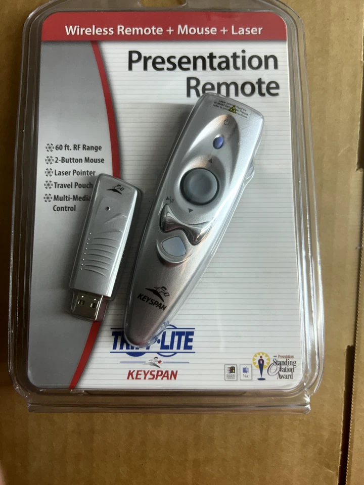 Tripp Lite Presentation Wireless Remote Control, Silver, 60-ft Range PR-US2 new - Image 1 of 1
