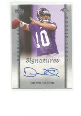 2006 UPPER DECK ROOKIE DEBUT #223 DREW OLSON  AUTO  RC - Image 1 of 2