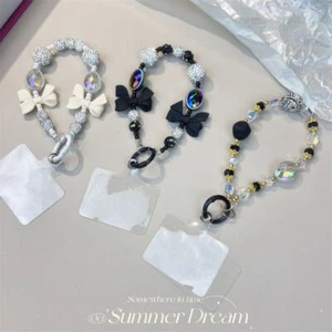 Pearl Phone Charms Bow Knot Phone Pendant Fashion Pearl Phone Chain Phone - Photo 1/11