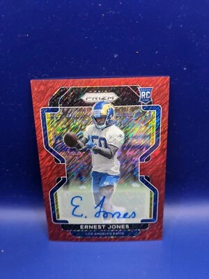 Ernest Jones 2021 Prizm Red Shimmer AUTO /10 - Image 1 of 4