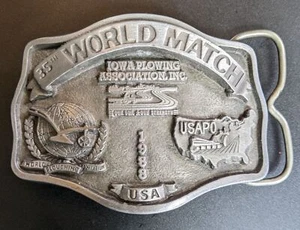Hebilla de cinturón World Ploughing Match edición limitada 1988 #288/1000 vintage - Imagen 1 de 10