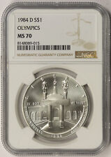 1984-D Olympics Coliseum Silver Dollar Modern Commemorative $1 MS 70 NGC