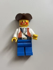 LEGO Pirates Brown Vest Ascot Blue Legs Minifigure - pi054 - Set 6277 - Picture 1 of 3