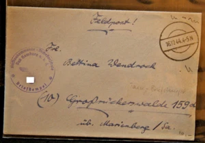 DR Feldpost II. WK Brief stummer Stempel 16.12.44 BS Orchesterschule  (57-29) - Bild 1 von 1